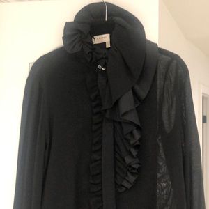 Black Ruffle Blouse
